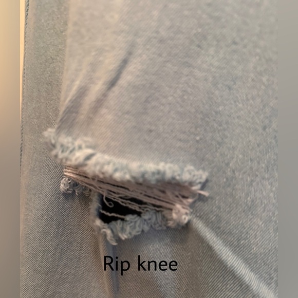 NWT Women Straight Ankle Jeans Casual Loose High Waist Denim Pants Lt Blue Large - Picture 6 of 12